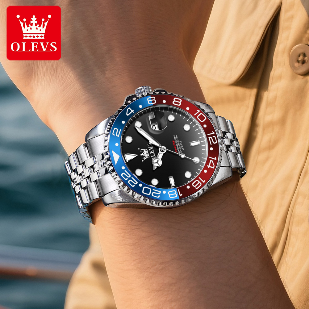 OLEVS 5657 Original Brand Men' - Luxury Watch Moon Phase review and price