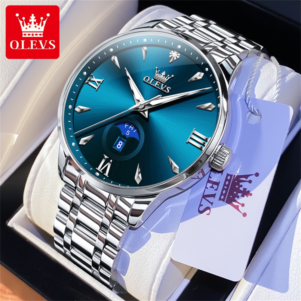 OLEVS Moon Phase men's watches - Luxury Watch Moon Phase review and price