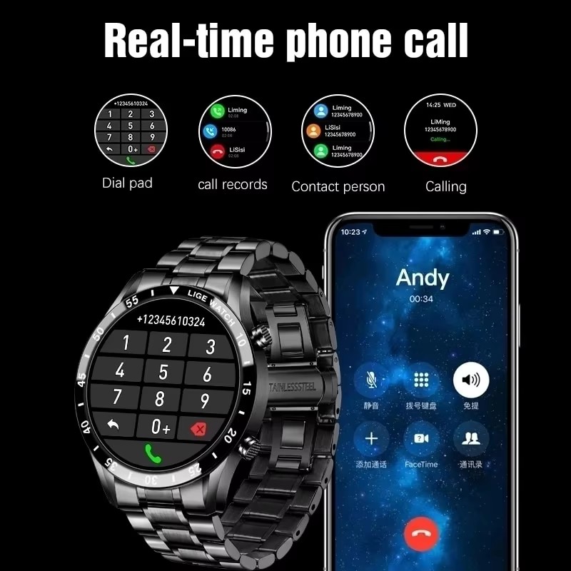 LIGE New Bluetooth Call Smart  - Luxury Watch Korea review and price