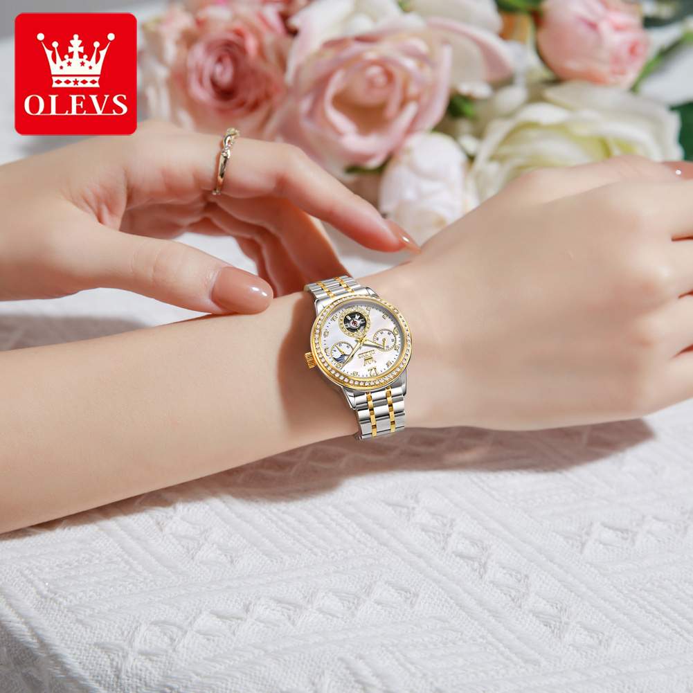 OLEVS Automatic Watch For Wome - Luxury Watch Moon Phase review and price