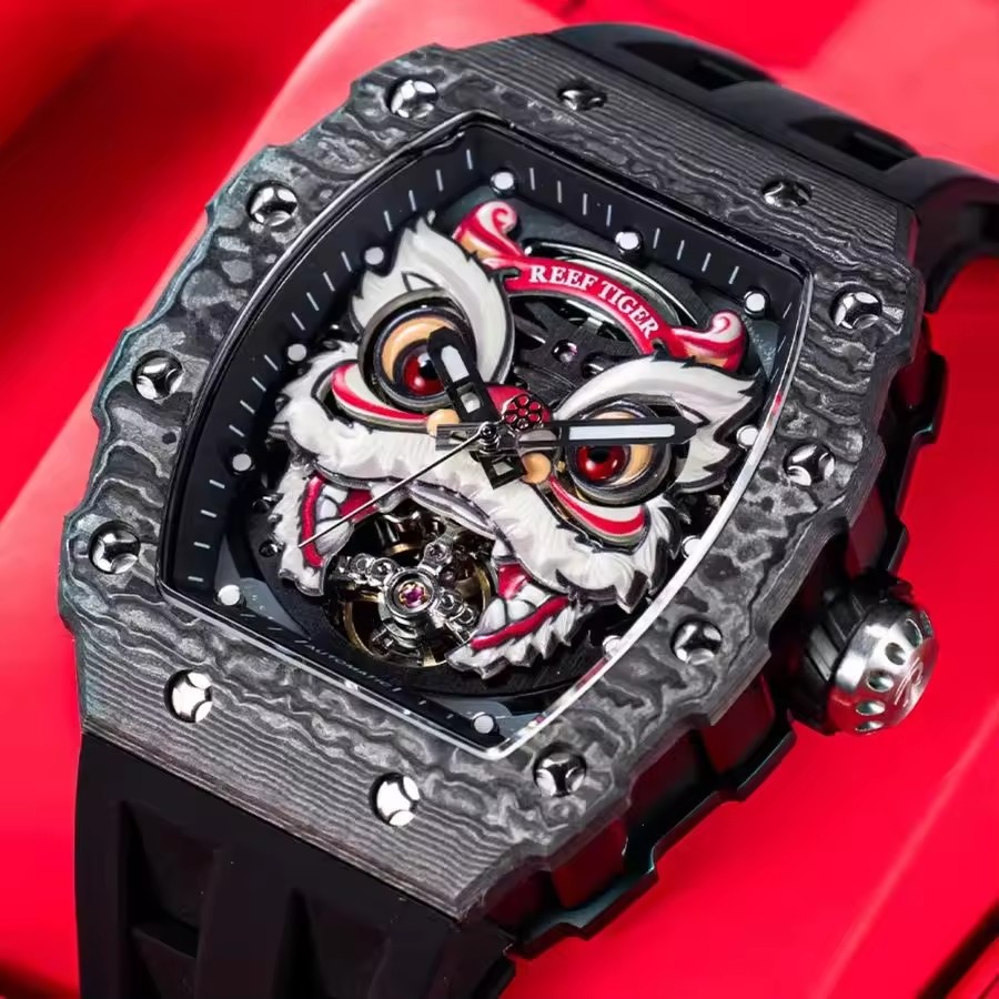 Reef Tiger Men's Luxury Mechan - Luxury Watch With Rubber Strap review and price