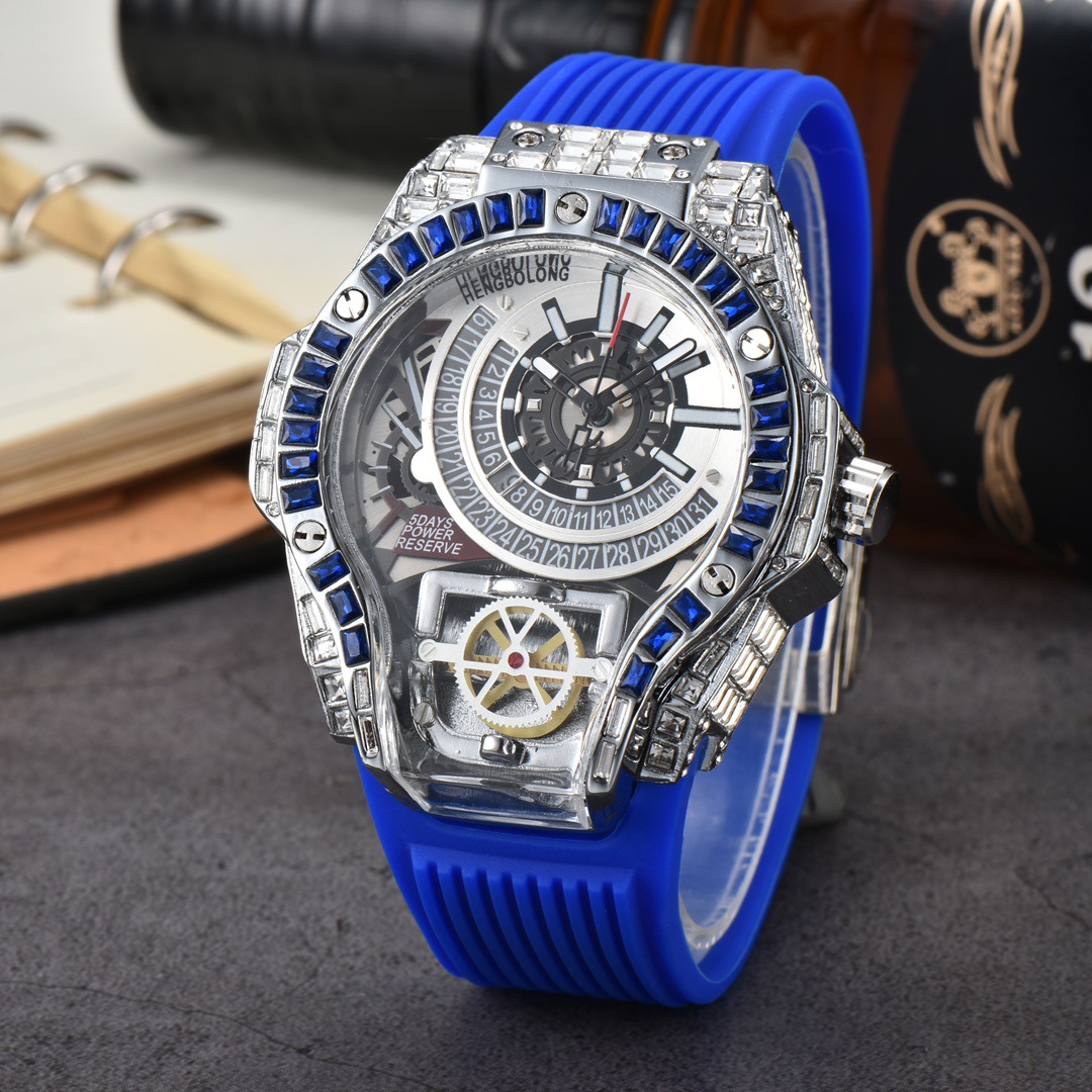 Full diamond Case Business Lux - Luxury Watch With Rubber Strap review and price