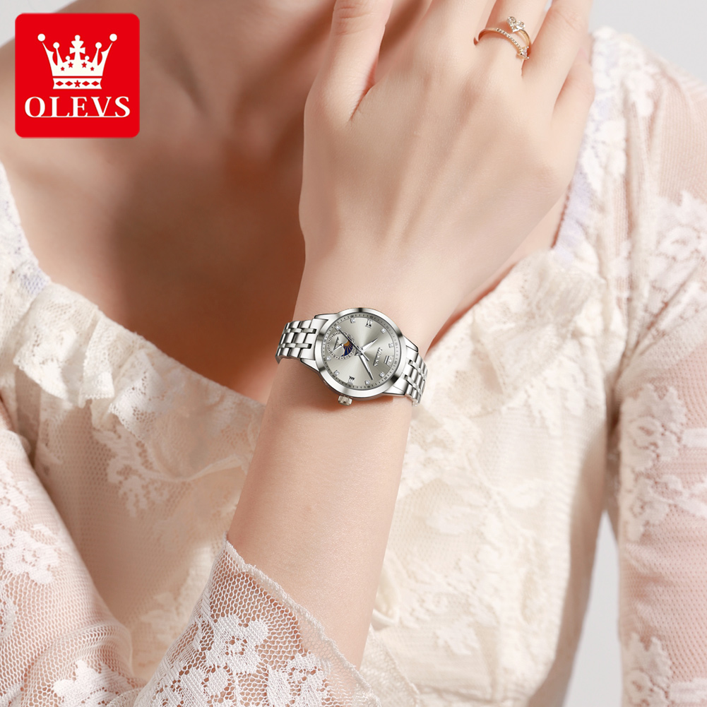 OLEVS 7041 Elegance Moon Phase - Luxury Watch Moon Phase review and price