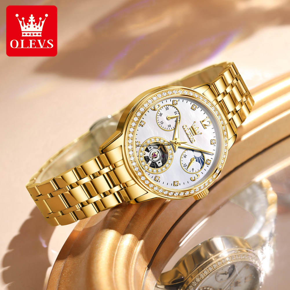 OLEVS 6750 Automatic Woman Wat - Luxury Watch Moon Phase review and price