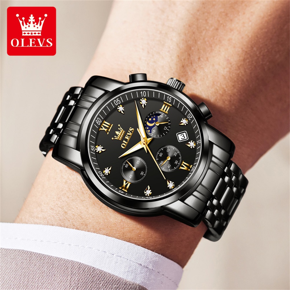OLEVS Popular men's watches st - Luxury Watch Moon Phase review and price