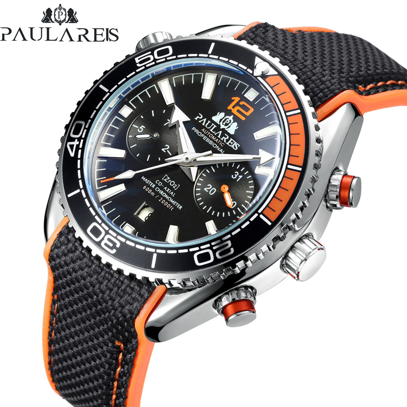 PAULAREIS P Luxury Men Automat - Luxury Watch With Rubber Strap review and price