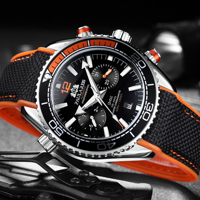 PAULAREIS P Luxury Men Automat - Luxury Watch With Rubber Strap review and price