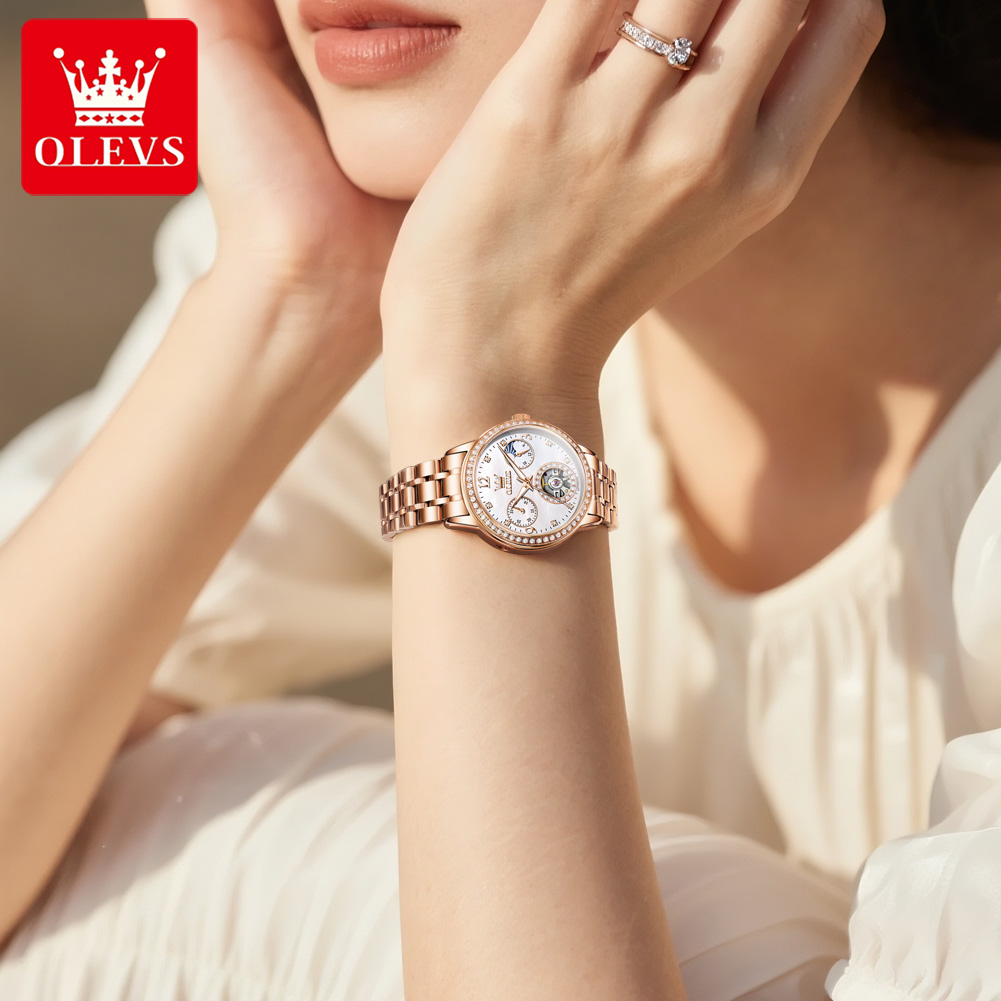 OLEVS Women's Watches Top Bran - Luxury Watch Moon Phase review and price