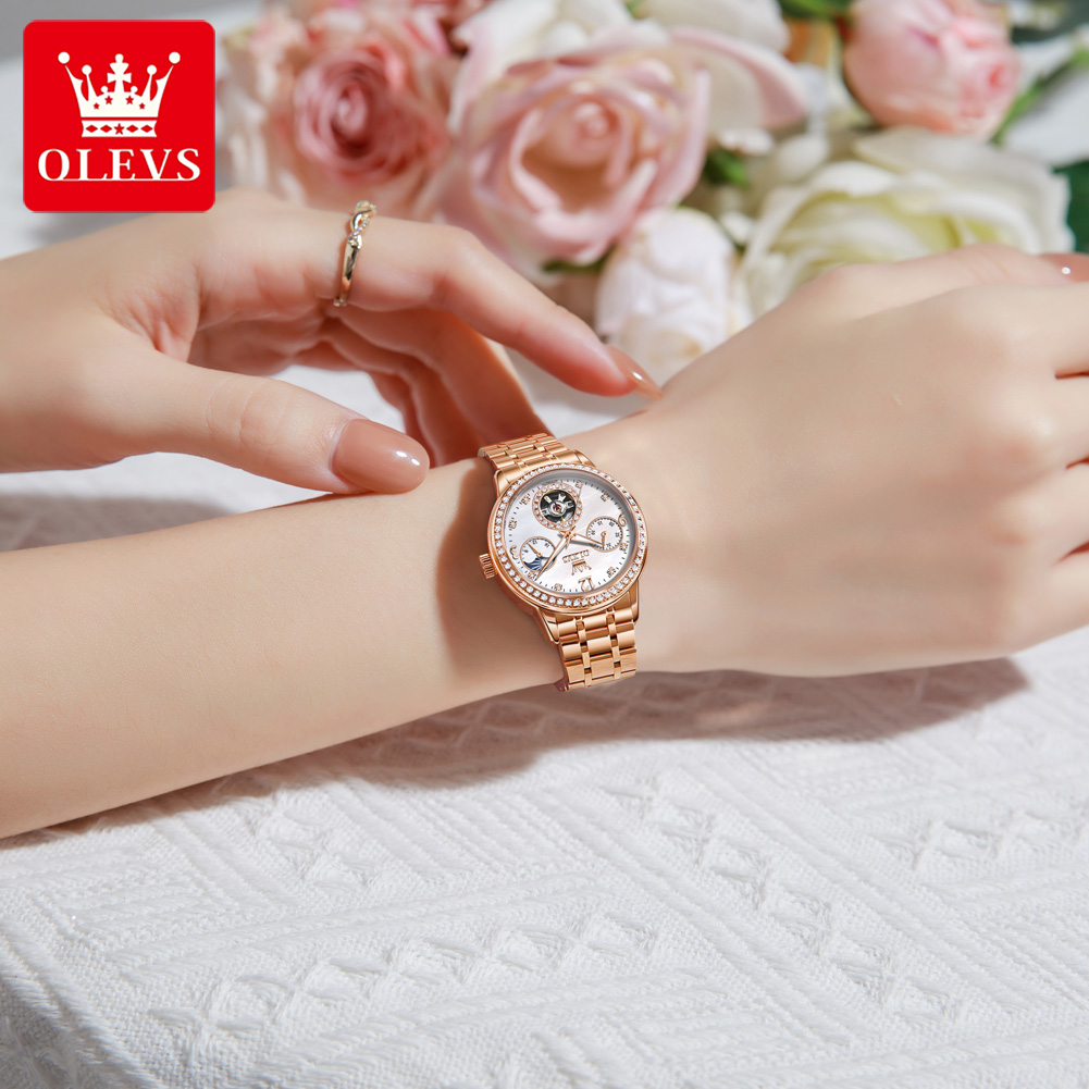 OLEVS Women's Watches Top Bran - Luxury Watch Moon Phase review and price