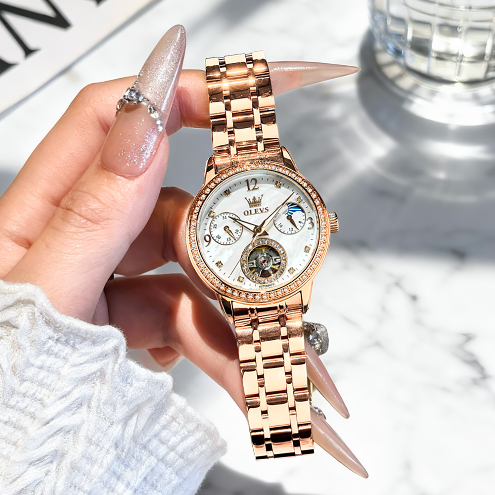 OLEVS Women's Watches Top Bran - Luxury Watch Moon Phase review and price