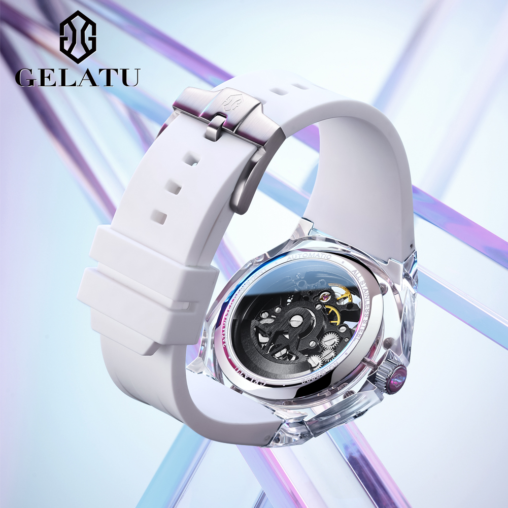 GELATU 8002 Automatic Mechanic - Luxury Watch With Rubber Strap review and price